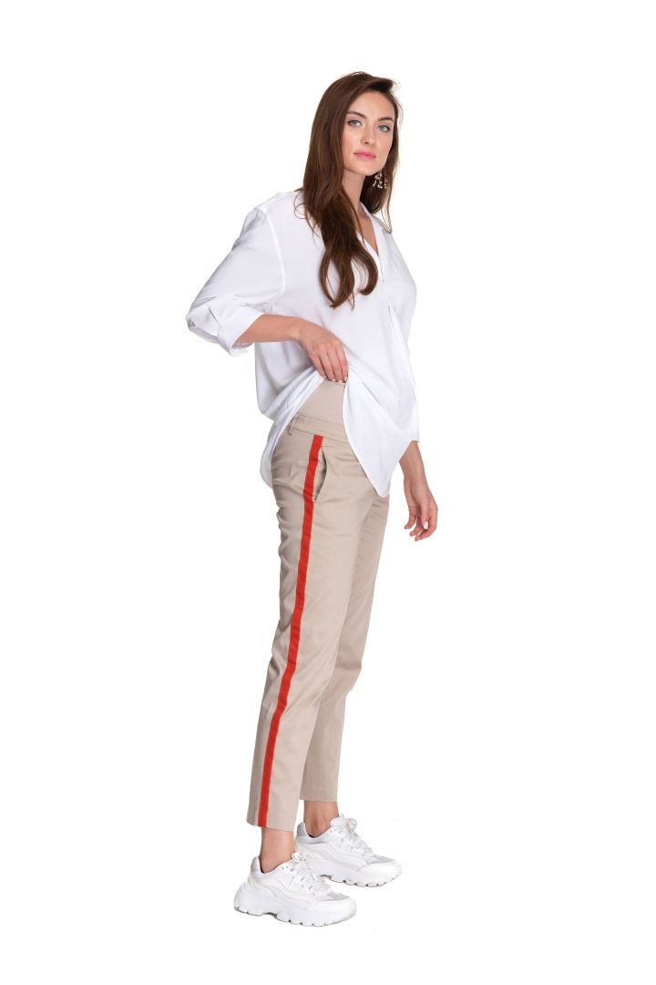 Maternity Chinos with Classic Creases