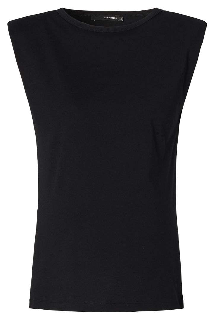 Organic Maternity Shirt with Shoulderpad black