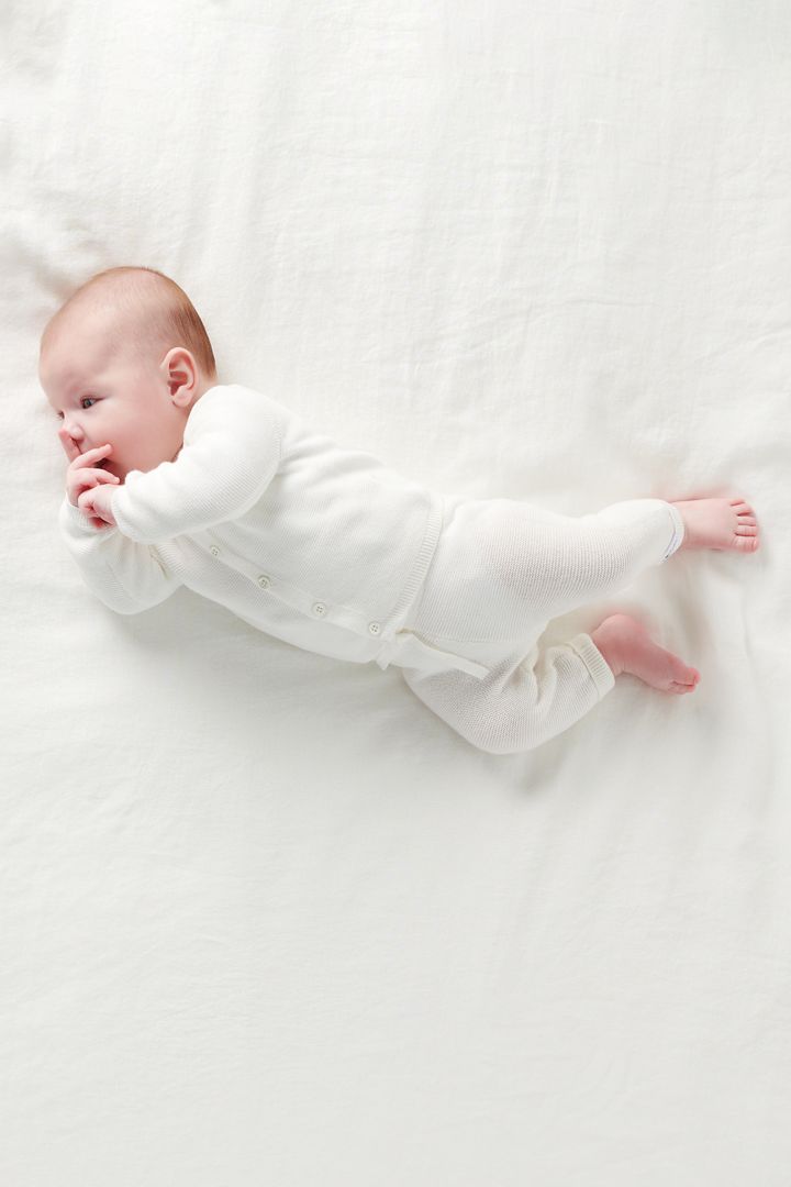 Organic Baby Knit Cardigan white