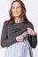 Preview: Layered Matnerity and Nursing Jumper with Stand-Up Collar Blouse grey/blue