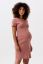 Preview: Organic Ribb Maternity and Nursing Nightgown Short Sleeve light terracotta
