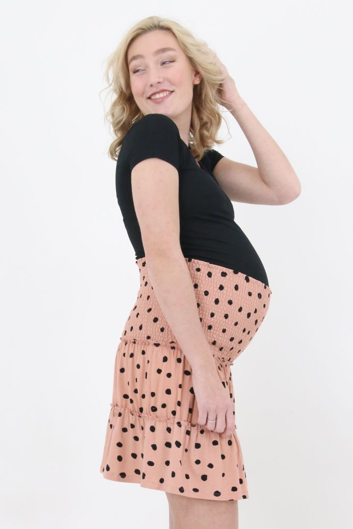 Maternity Skirt with Polka Dots
