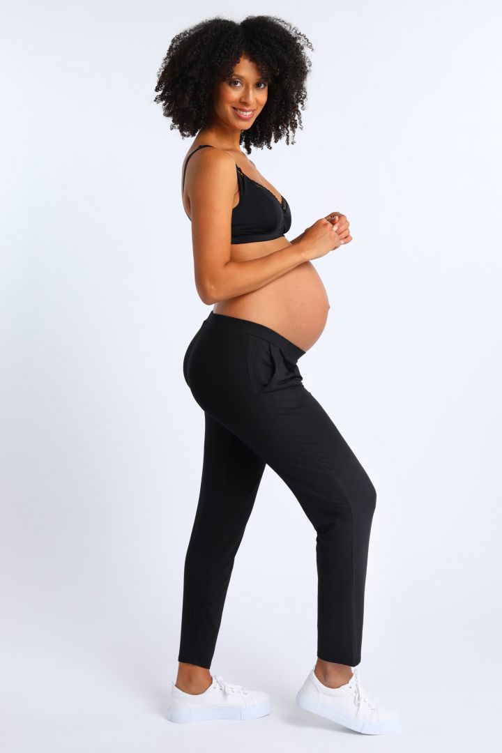 Modal Maternity Trousers with Elastic Waistband