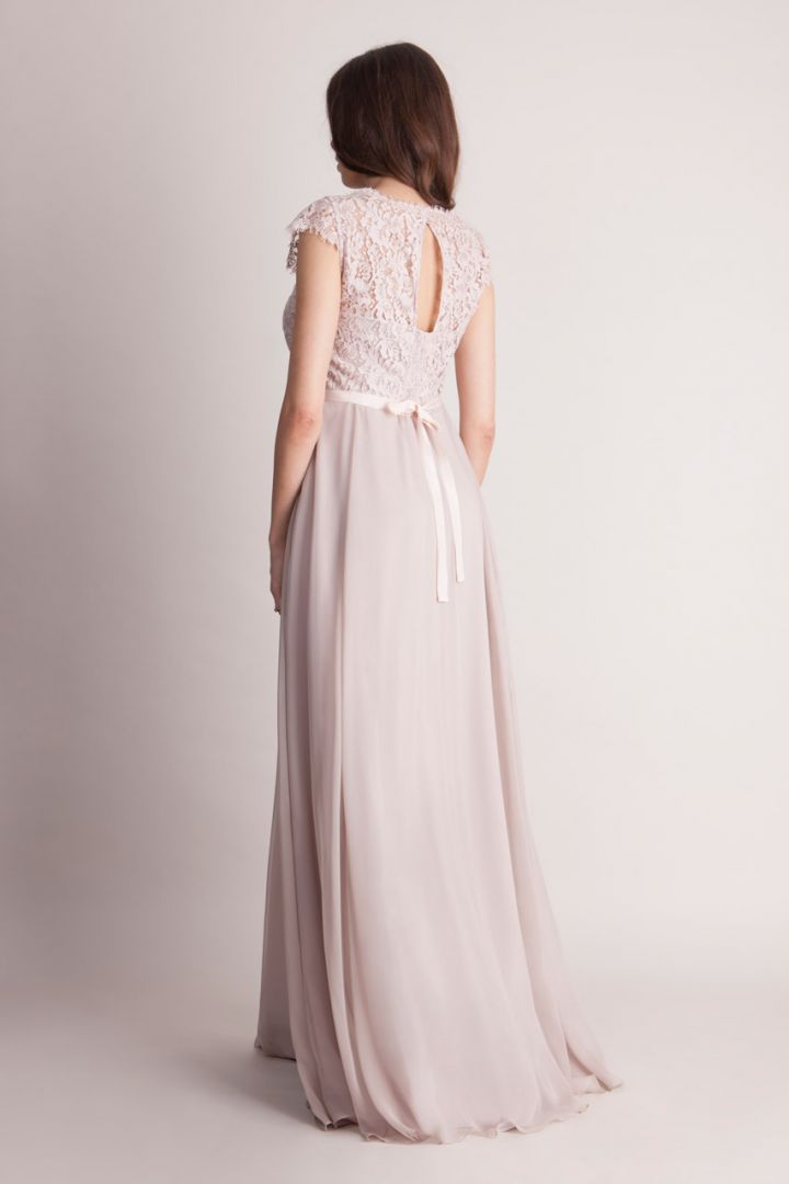Silk Maternity Gown with lace