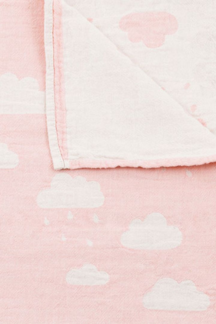 Babydecke Wolken rosa 160x90cm