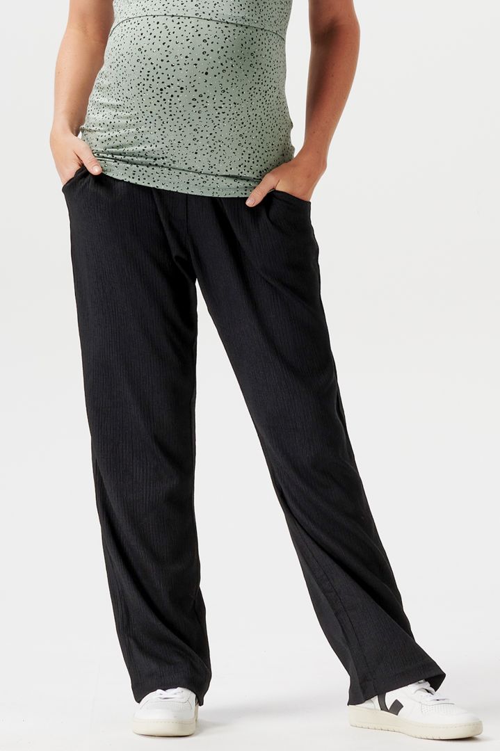 Pull On Maternity Trousers Wide Leg