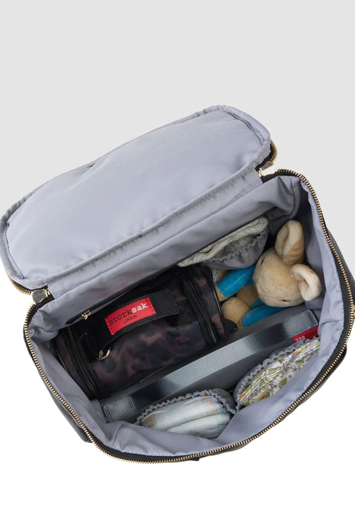 Storksak 2 in 1 Diaper Backpack and Shoulder Bag with Leopard print