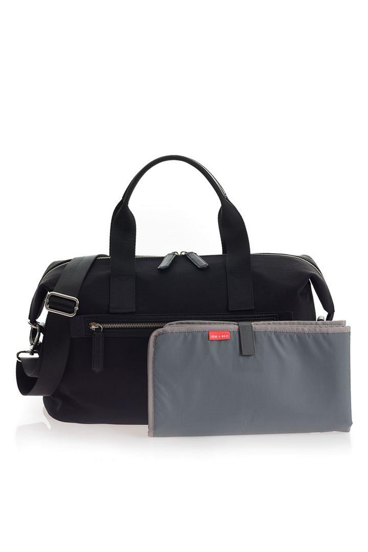 changing bag made of recycled nylon in black