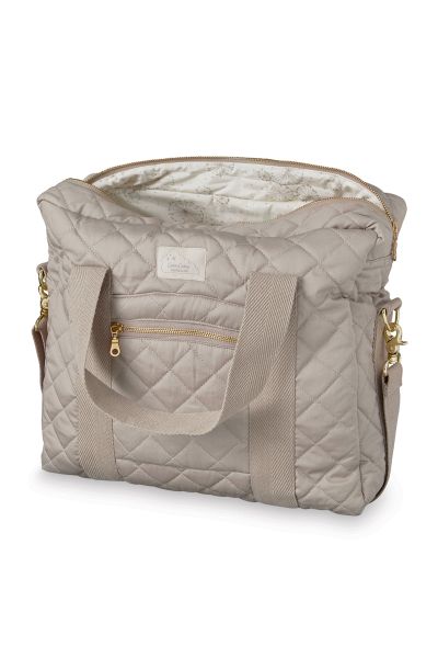Eco Changing Bag with Quilting taupe