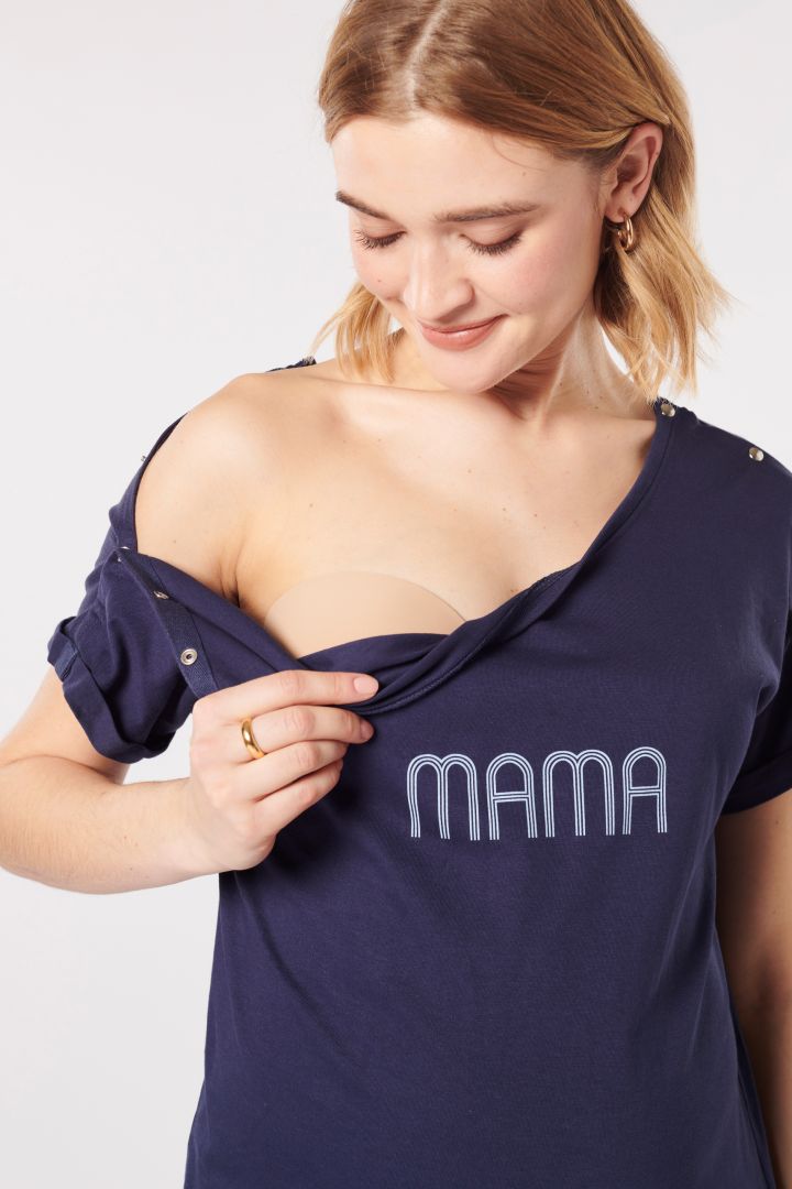 MAMA & MINI Organic Partnerlook T-Shirt & Body Set navy