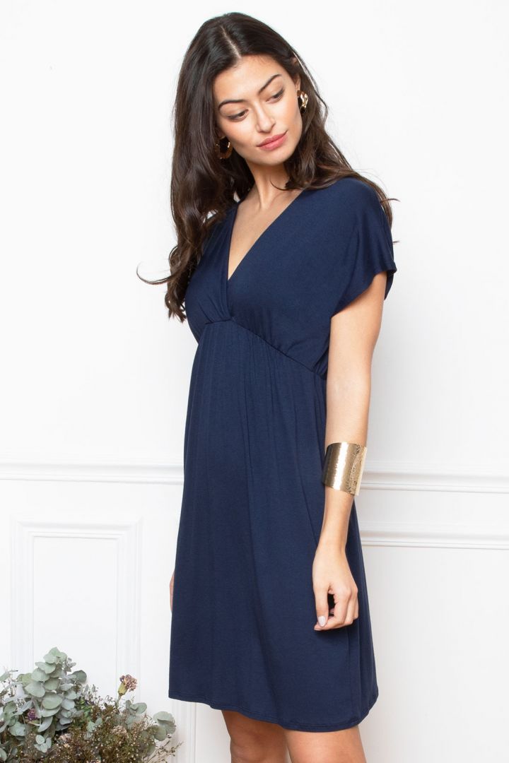 Cache-Coeur Maternity and Nursing Dress navy