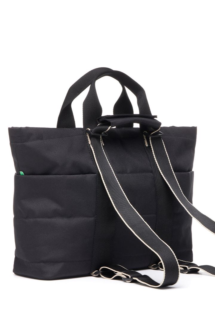 Babymel Eco 2 in 1 Wickeltasche und Rucksack mit Stepp schwarz
