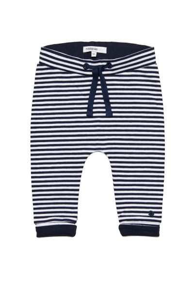 Organic Baby Trousers with Stripes navy/white