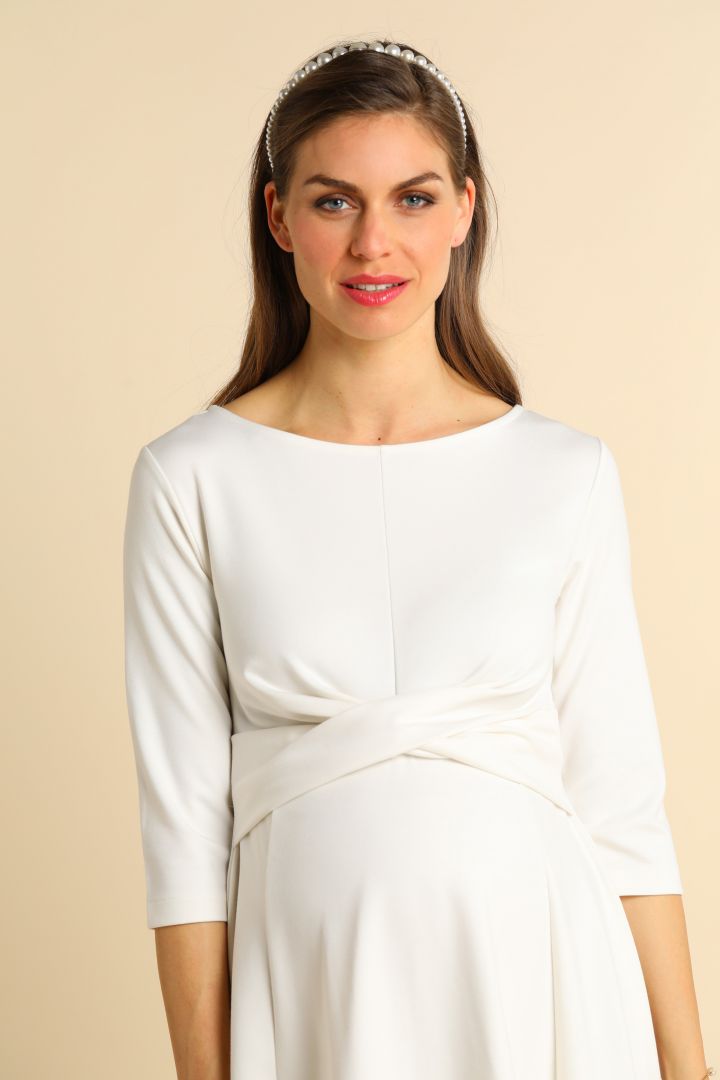 Ecovero Maternity Wedding Dress with Twisted Detail