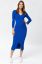 Preview: Ribbed Knit Maternity Dress with Buttons royal blue