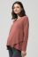 Preview: Raw Edge long Sleeve Maternity and Nursing Shirt terracotta