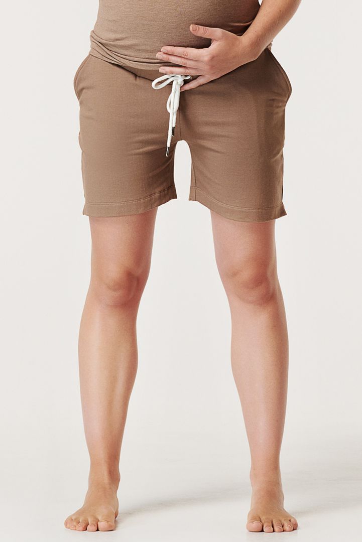 Jersey Maternity Shorts brown