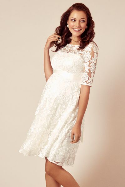 A-Line Maternity Wedding Dress Made of Lace