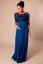 Preview: Festive Maternity dress with open back long imperial blue