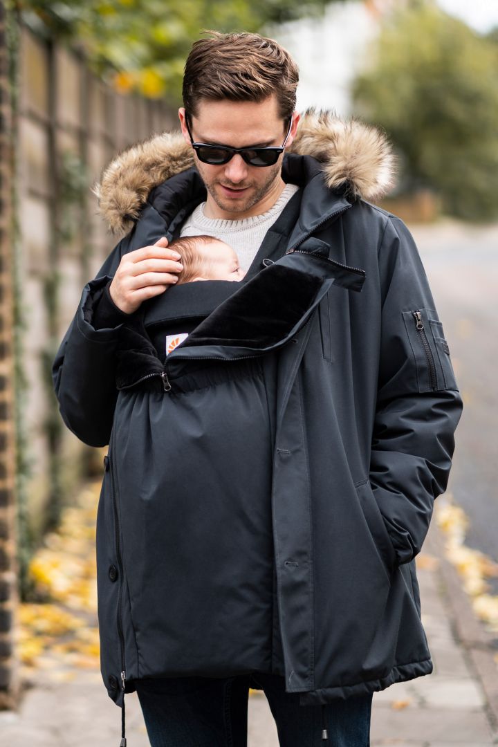Men's Parka with Baby Pouch