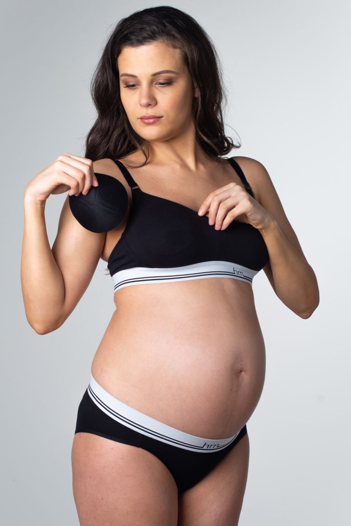Soft Cup Pregnancy and Nursing Bra black
