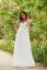 Preview: Long Lace Maternity and Nursing Wedding Dress with Cache-Coeur Neck Ivory