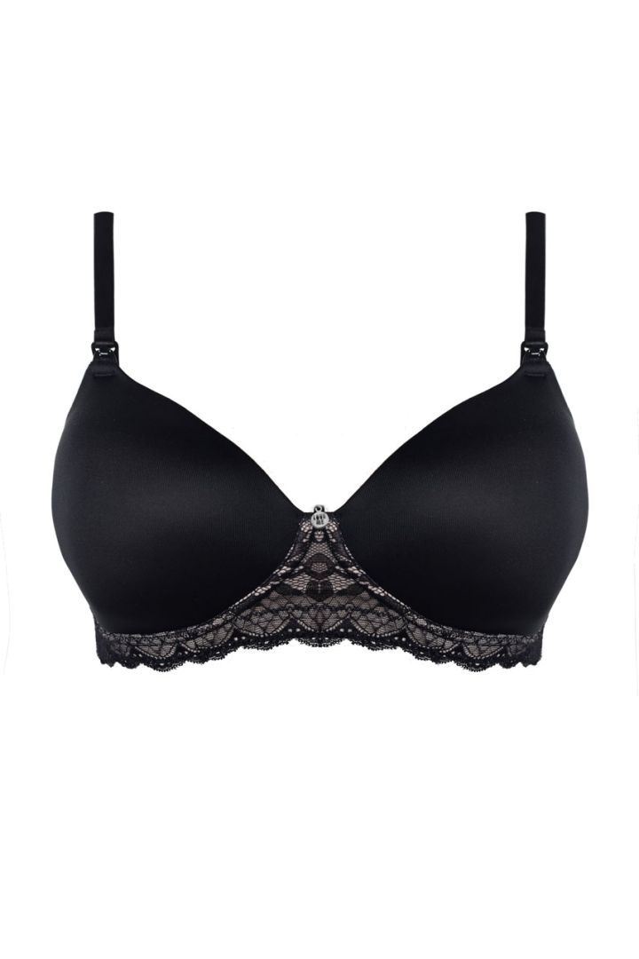 Nursing bra with shape cups and lace