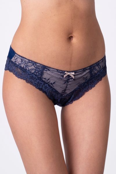 Lace Detail Briefs navy/rose