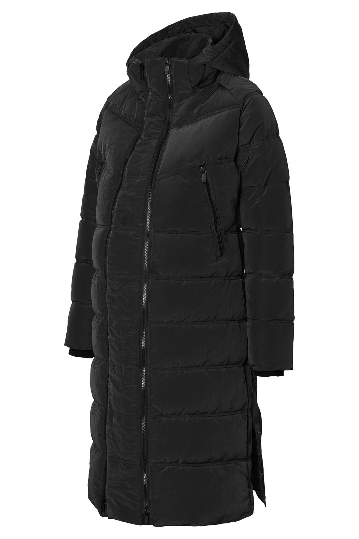 Padded Coat with Pregnancy Insert black