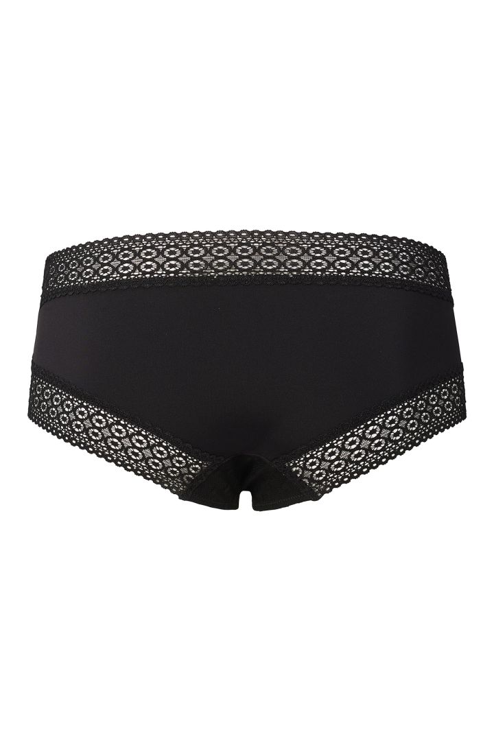 Mesh Maternity Briefs with Lace black