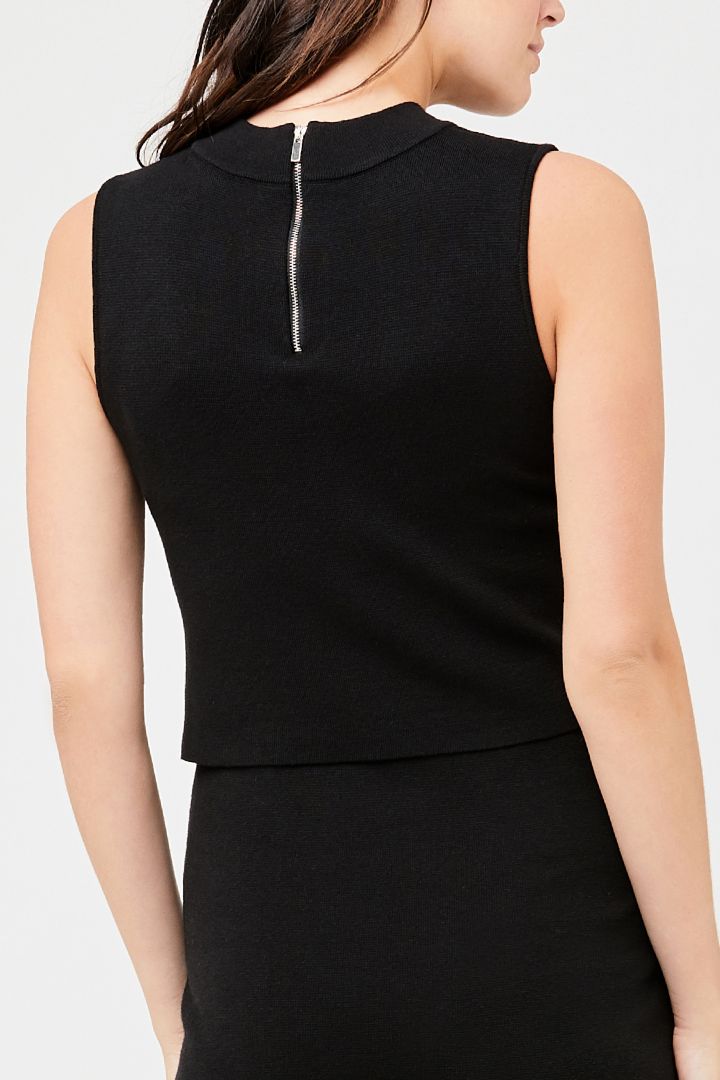 Layered Maternity and Nursing Knitted Dress black