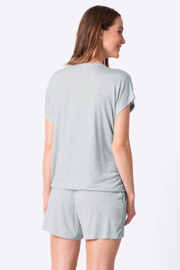 Umstands- und Still-Pyjama mit Shorts salbei