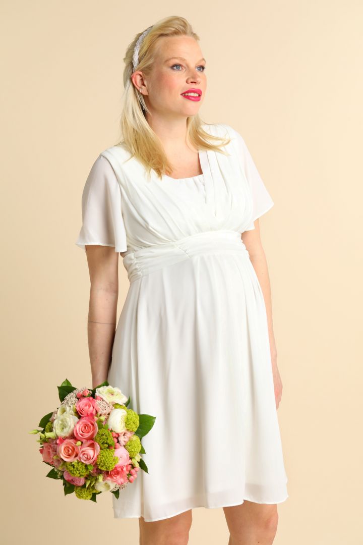 Plus Size Chiffon Maternity and Nursing Wedding Dress