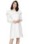 Preview: Maternity Wedding Dress with Blossom Decorated Long Sleeves