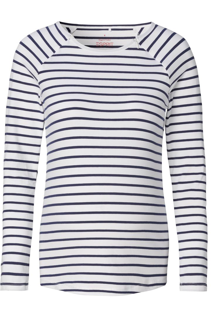 Organic Maternity and Nursing Top with Stripes