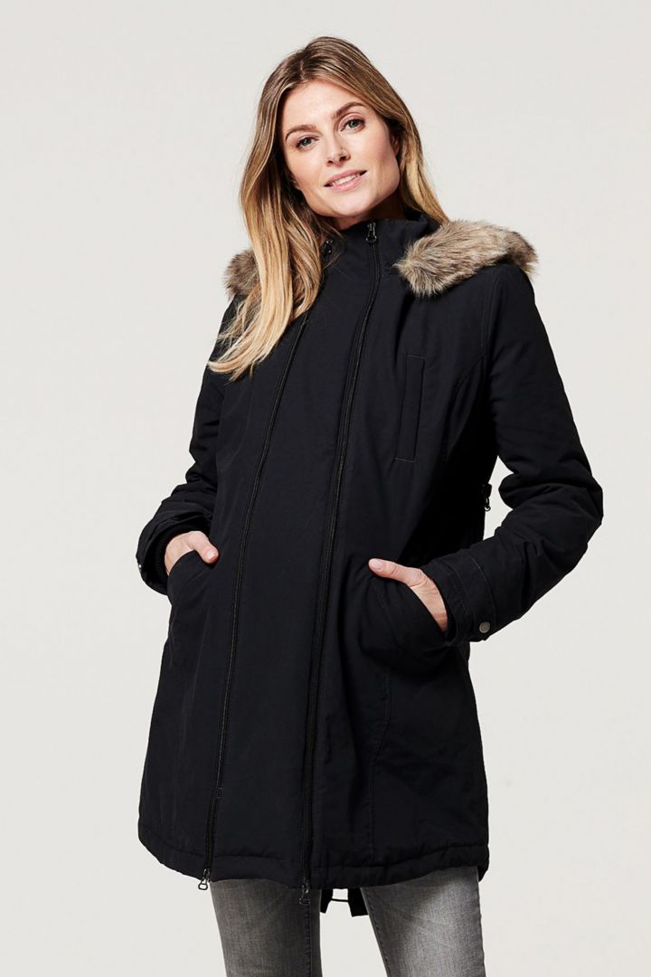 2 in 1 Maternity Jacket with Insert black