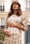 Preview: Maternity Dress with Puff Sleeves and Print ecru