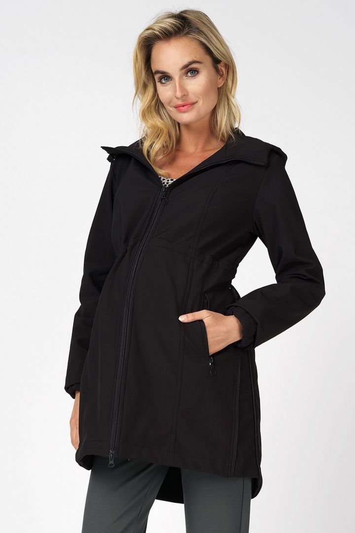 3 in 1 maternity jacket with baby carrier insert black