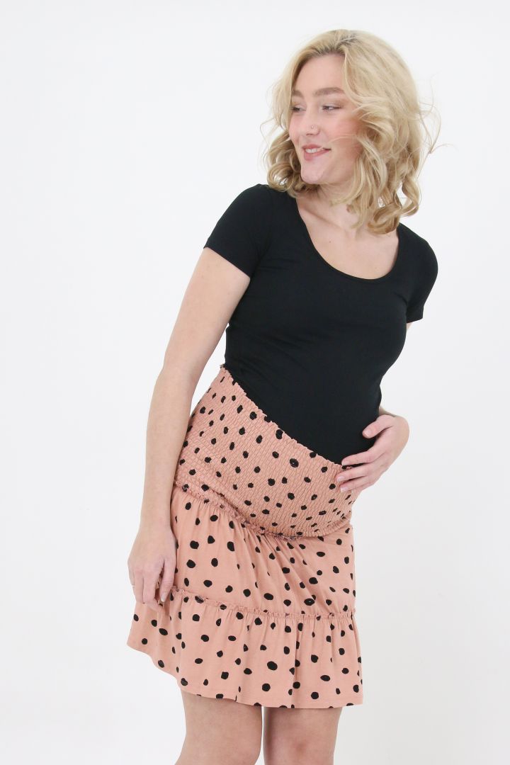 Maternity Skirt with Polka Dots