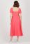Preview: Festive Maternity and Nursing Dress with Knot Detail coral