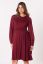 Preview: A-line Maternity Dress with Lace Sleeves bordeaux