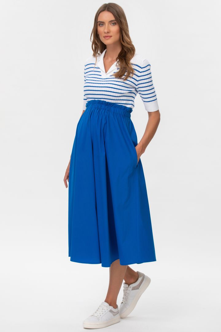 Midi Maternity Skirt blue