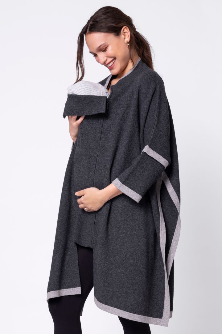 Maternity Poncho and Baby Carrier Jacket