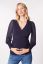 Preview: Maternity and Nursing Shirt with Chiffon Sleeves navy