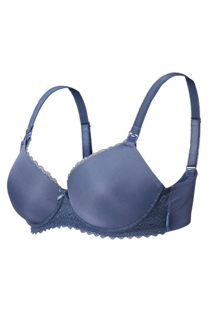 Nursing bra with lace and soft cups