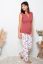 Preview: Cross-Over Maternity and Nursing Pyjama Flowers red