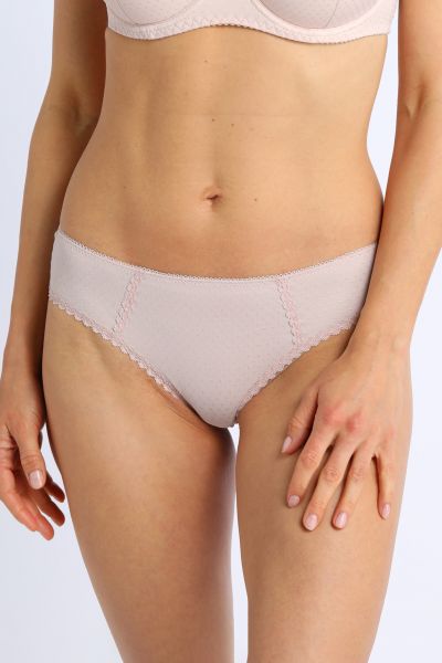 Maternity Brief with Polka Dots light almond