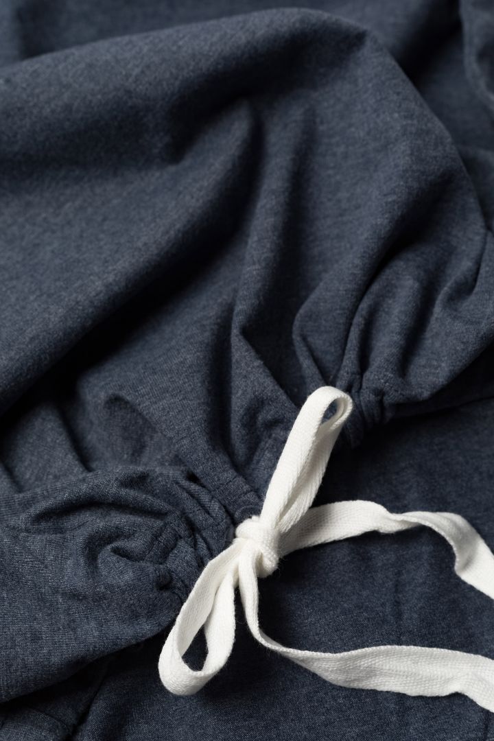 Lounge- und Pyjama Umstandsshirt mit Stillöffnung blau melange