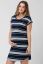 Preview: Two-layer maternity and nursing nightdress with striped pattern