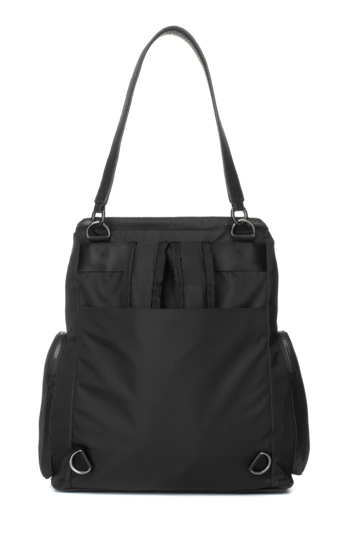 Storksak Changing Backpack with Leather and Hardware gunmetal